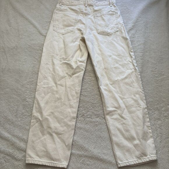 Cotton On Baggy Straight Leg Straight Fit Jeans Womens 30x28 Beige Casual - Picture 4 of 8